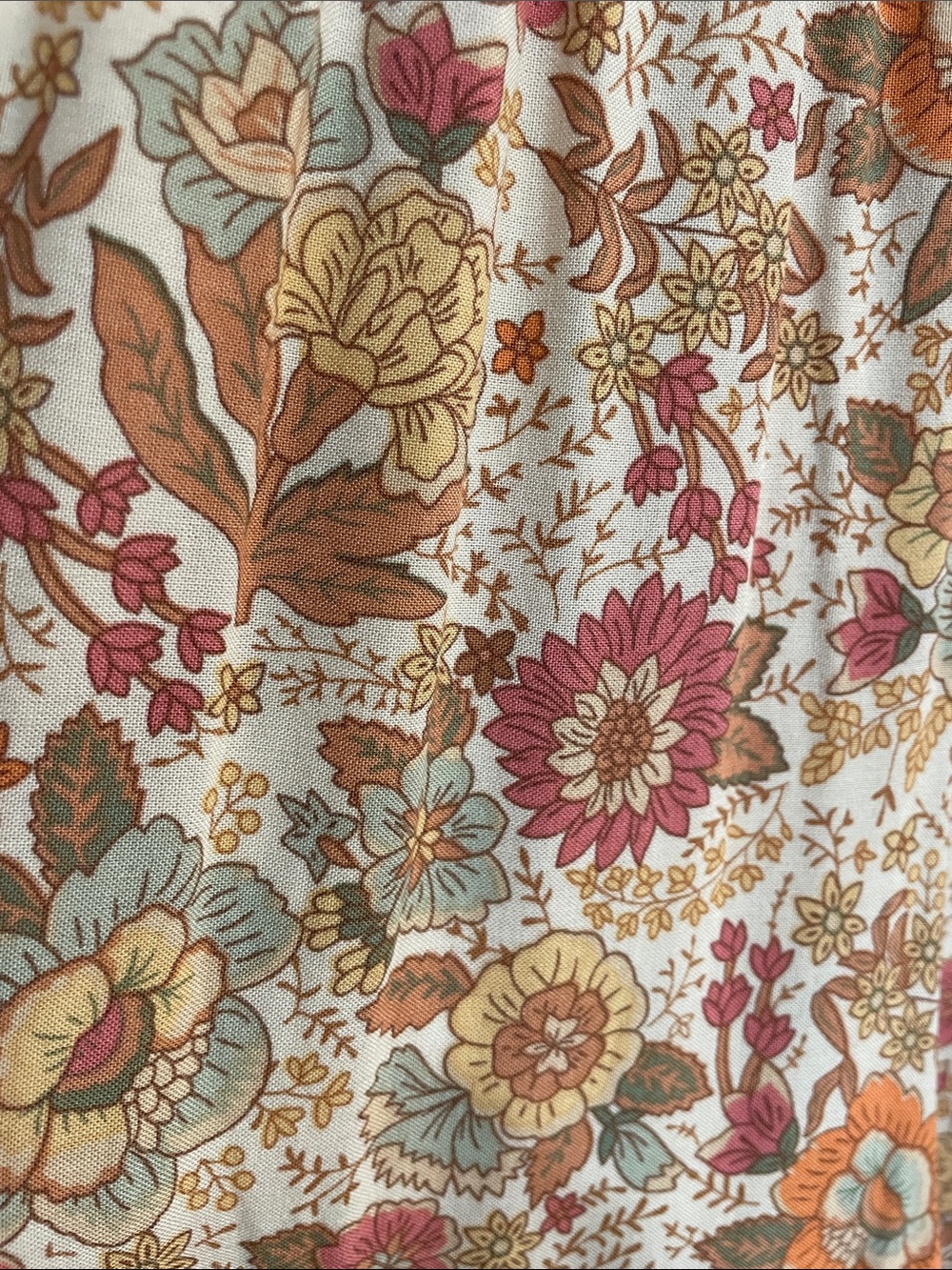 NATURAL LIFE Cream Floral Wide-Leg Tiered Palazzo Pants Trousers Patti - Picture 11 of 14